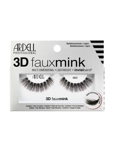 Ardell 3D Faux Mink 860 Изкуствени мигли за жени 1 бр Нюанс Black