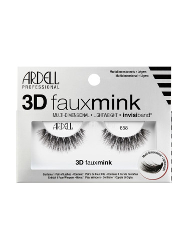 Ardell 3D Faux Mink 858 Изкуствени мигли за жени 1 бр Нюанс Black