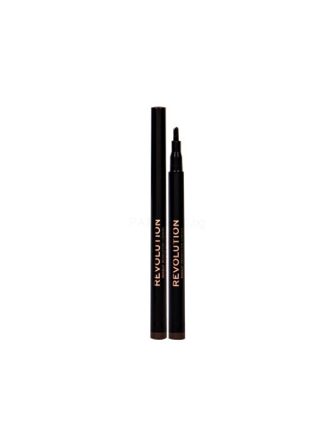 Makeup Revolution London Micro Brow Pen Молив за вежди за жени 1 ml Нюанс Medium Brown