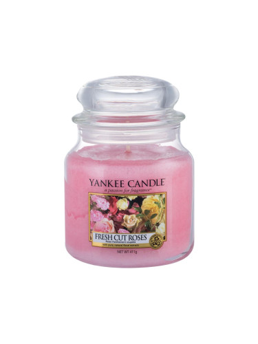 Yankee Candle Fresh Cut Roses Ароматна свещ 411 гр