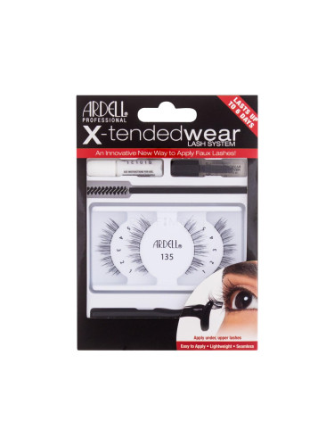 Ardell X-Tended Wear Lash System 135 Изкуствени мигли за жени Нюанс Black Комплект