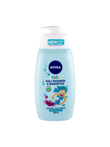 Nivea Kids 2in1 Shower & Shampoo Magic Apple Scent Душ гел за деца 500 ml