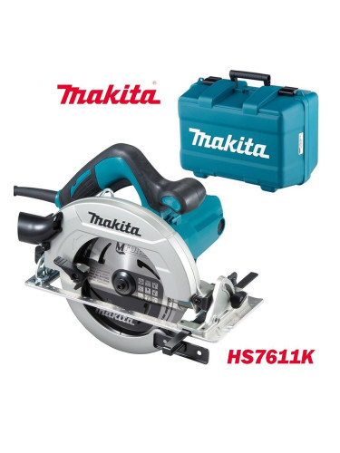 Циркуляр електрически, ръчен, Makita HS7611K, 1600W, 190 мм