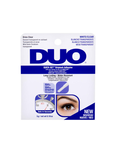 Ardell Duo Quick-Set Striplash Adhesive White/Clear Лепило за мигли за жени 5 g