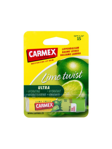 Carmex Ultra Moisturising Lip Balm Lime Twist SPF15 Балсам за устни за жени 4,25 гр