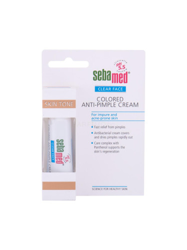 SebaMed Clear Face Colored Anti-Pimple Cream Локална грижа за жени 10 ml