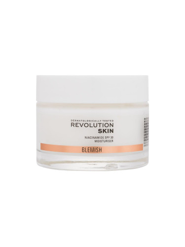 Revolution Skincare Blemish Niacinamide Moisturiser SPF30 Дневен крем за лице за жени 50 ml