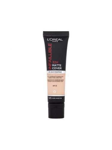 L'Oréal Paris Infaillible 32H Matte Cover SPF25 Фон дьо тен за жени 30 ml Нюанс 145