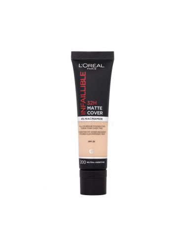 L'Oréal Paris Infaillible 32H Matte Cover SPF25 Фон дьо тен за жени 30 ml Нюанс 200