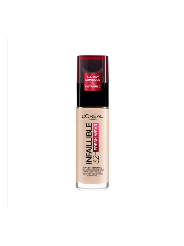 L'Oréal Paris Infaillible 32H Fresh Wear SPF25 Фон дьо тен за жени 30 ml Нюанс 15 Porcelain