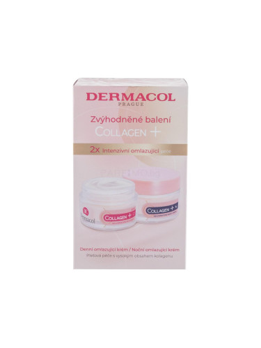 Dermacol Collagen+ SPF10 Подаръчен комплект дневен крем за лице Collagen+ подмладяваща грижа SPF10 50 ml + нощен крем за лице Collagen + подмладяващ крем 50 ml