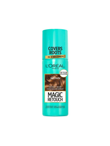 L'Oréal Paris Magic Retouch Instant Root Concealer Spray Боя за коса за жени 75 ml Нюанс Brown