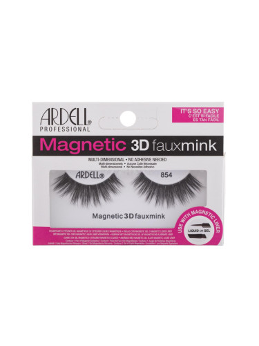 Ardell Magnetic 3D Faux Mink 854 Изкуствени мигли за жени 1 бр Нюанс Black