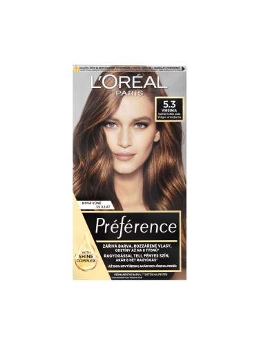 L'Oréal Paris Préférence Боя за коса за жени 60 ml Нюанс 5,3 Virginia
