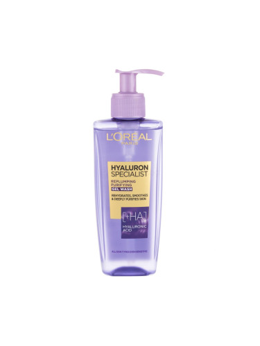 L'Oréal Paris Hyaluron Specialist Replumping Purifying Gel Wash Почистващ гел за жени 200 ml