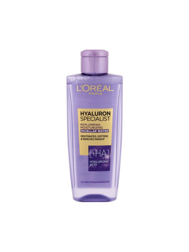 L'Oréal Paris Hyaluron Specialist Replumping Moisturizing Мицеларна вода за жени 200 ml