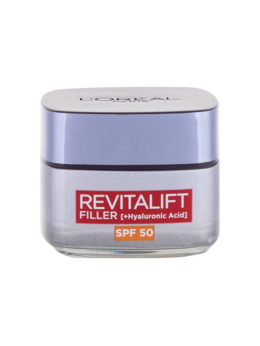 L'Oréal Paris Revitalift Filler HA SPF50 Дневен крем за лице за жени 50 ml