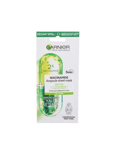 Garnier Skin Naturals Niacinamide Ampoule Маска за лице за жени 1 бр