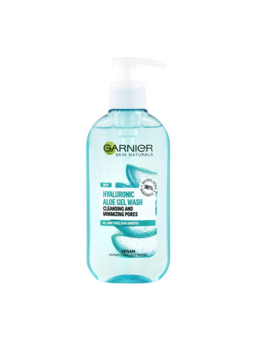 Garnier Skin Naturals Hyaluronic Aloe Gel Wash Почистващ гел за жени 200 ml