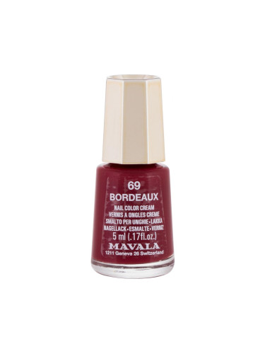 MAVALA Mini Color Cream Лак за нокти за жени 5 ml Нюанс 69 Bordeaux