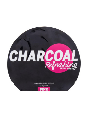 Pink Charcoal Refreshing Sheet Mask Маска за лице за жени 1 бр