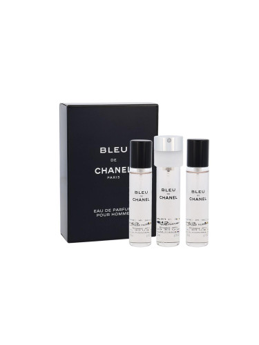 Chanel Bleu de Chanel 3x 20 ml Eau de Parfum за мъже Пълнител 60 ml