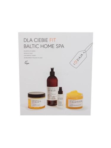 Ziaja Baltic Home Spa Fit Set Подаръчен комплект дневен крем за лице Baltic Home Spa Fit 50 ml + желе за вана Baltic Home Spa Fit Mango 260 ml + пилинг за тяло Baltic Home Spa Fit Mango 300 ml + серум за тяло Baltic Home Spa Fit Mango 400 ml