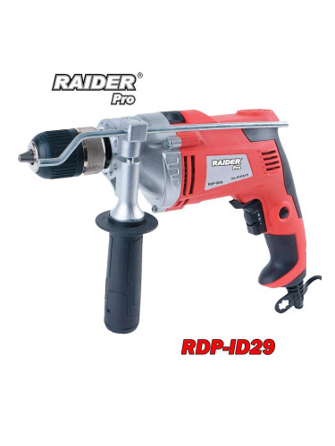 Бормашина ударна RAIDER RDP-ID29, 850W, 13 мм, метален корпус