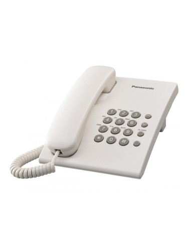 Стационарен телефон Panasonic KX-TS500, бял