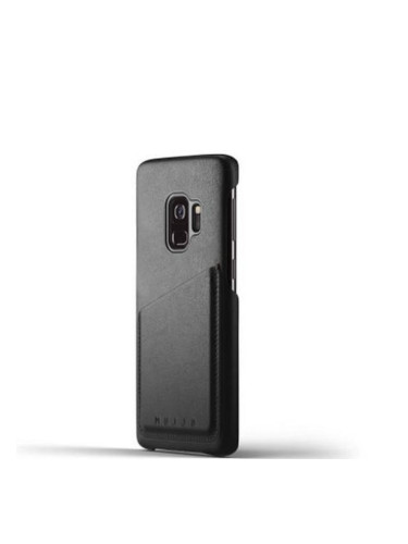 Калъф за Samsung Galaxy S9, кожен, Mujjo Leather Wallet Case, черен