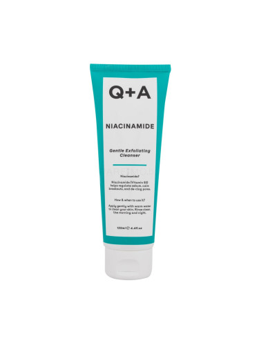 Q+A Niacinamide Gentle Exfoliating Cleanser Почистващ гел за жени 125 ml