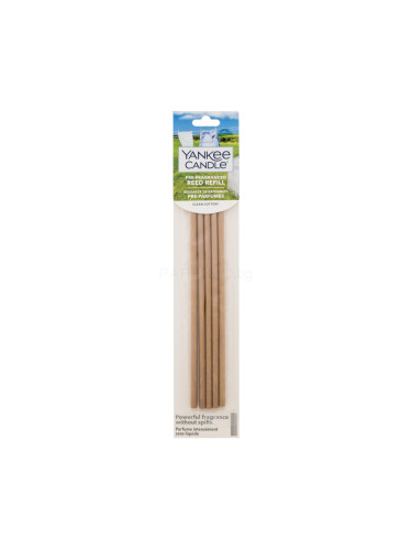 Yankee Candle Clean Cotton Pre-Fragranced Reed Refill Ароматизатори за дома и дифузери 5 бр