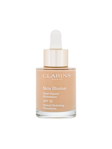 Clarins Skin Illusion Natural Hydrating SPF15 Фон дьо тен за жени 30 ml Нюанс 110 Honey