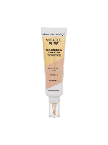 Max Factor Miracle Pure Skin-Improving Foundation SPF30 Фон дьо тен за жени 30 ml Нюанс 44 Warm Ivory