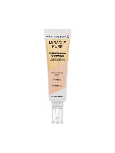 Max Factor Miracle Pure Skin-Improving Foundation SPF30 Фон дьо тен за жени 30 ml Нюанс 32 Light Beige