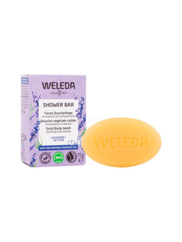 Weleda Shower Bar Lavender + Vetiver Твърд сапун за жени 75 гр