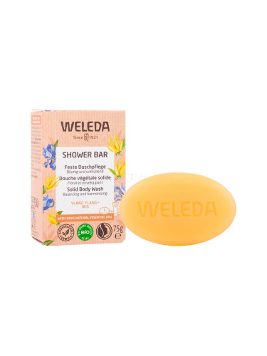 Weleda Shower Bar Ylang Ylang + Iris Твърд сапун за жени 75 g