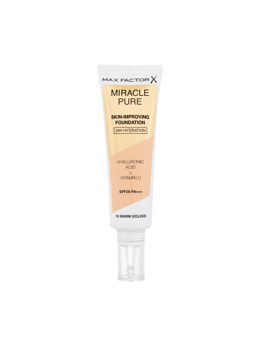 Max Factor Miracle Pure Skin-Improving Foundation SPF30 Фон дьо тен за жени 30 ml Нюанс 76 Warm Golden