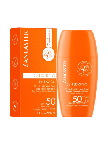 Lancaster Sun Sensitive Tinted Mattifying Fluid SPF50 Слънцезащитен продукт за лице за жени 30 ml