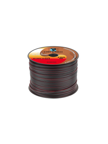 Кабел за тонколони, 2х0.16mm2, мед, черен/червен, KAB0300, Cabletech