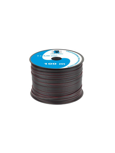 Кабел за тонколони, 2х0.5mm2, мед/алуминий, черен, KAB0355, Cabletech