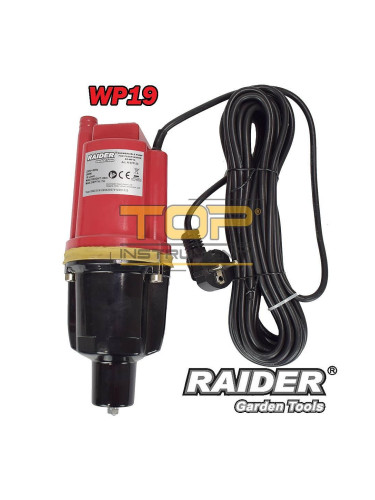 Помпа водна потопяема вибрационна бибо RAIDER RD-WP19 - 300W, 3/4", 60 м напор