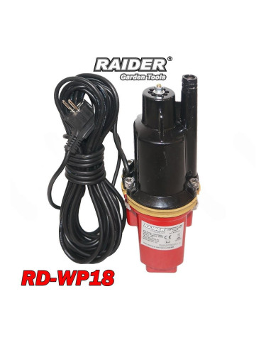 Помпа потопяема, вибрационна, тип бибо, RAIDER RD-WP18, 300W, 3/4", 60 м напор