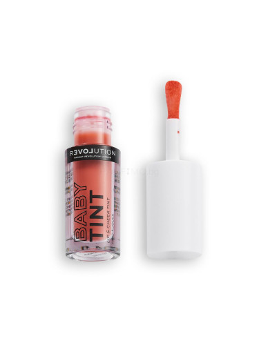 Revolution Relove Baby Tint Lip & Cheek Червило за жени 1,4 ml Нюанс Coral