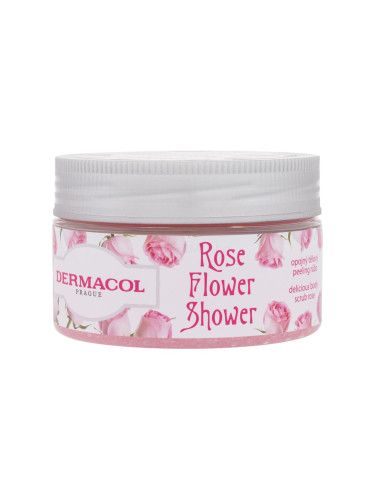 Dermacol Rose Flower Shower Body Scrub Ексфолиант за тяло за жени 200 g