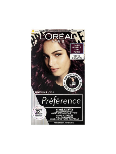 L'Oréal Paris Préférence Vivid Colors Боя за коса за жени 60 ml Нюанс 4.261 Dark Purple
