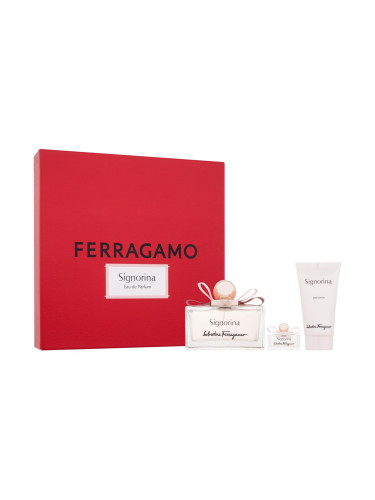 Ferragamo Signorina Подаръчен комплект EDP 100 ml + лосион за тяло 50 ml + EDP 5 ml