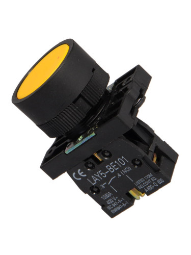 Панелен превключвател, бутон, ф22mm, 10A/240VAC, 2 позиции, SPST, LAY5-EA51