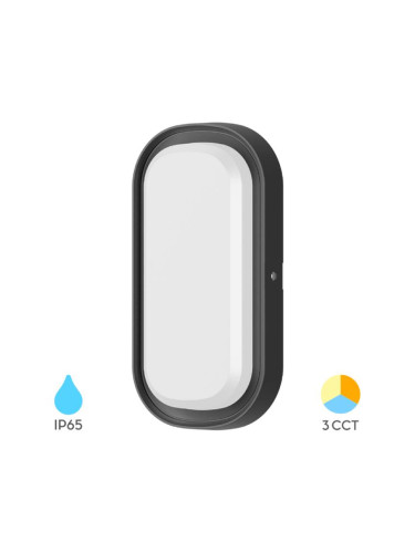 LED плафон, 18W, 230VAC, 2020lm, 3в1, IP65, BC18-00381, елипса