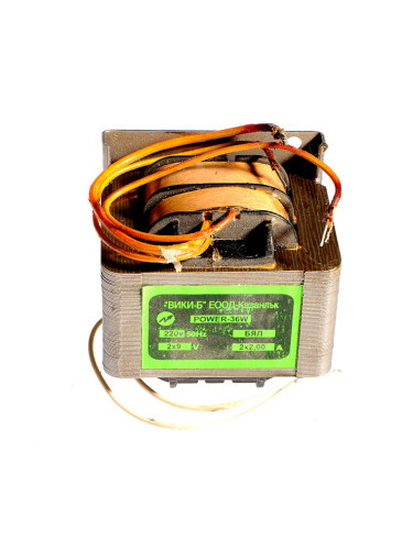 Трансформатор, 230 VAC, изход 2x9VAC, 36VA, VIKI-B